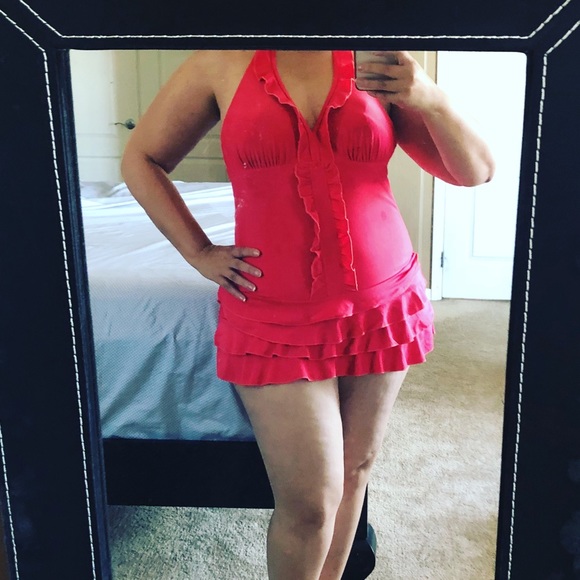 Other - Retro bathing suit - Coral